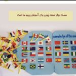 نقشه جهان چوبی با پرچم ها(اصلی) - Image 6