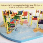 نقشه جهان چوبی با پرچم ها(اصلی) - Image 4